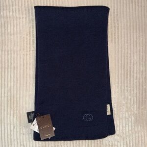 Gucci Midnight Blue Long Wool Scarf